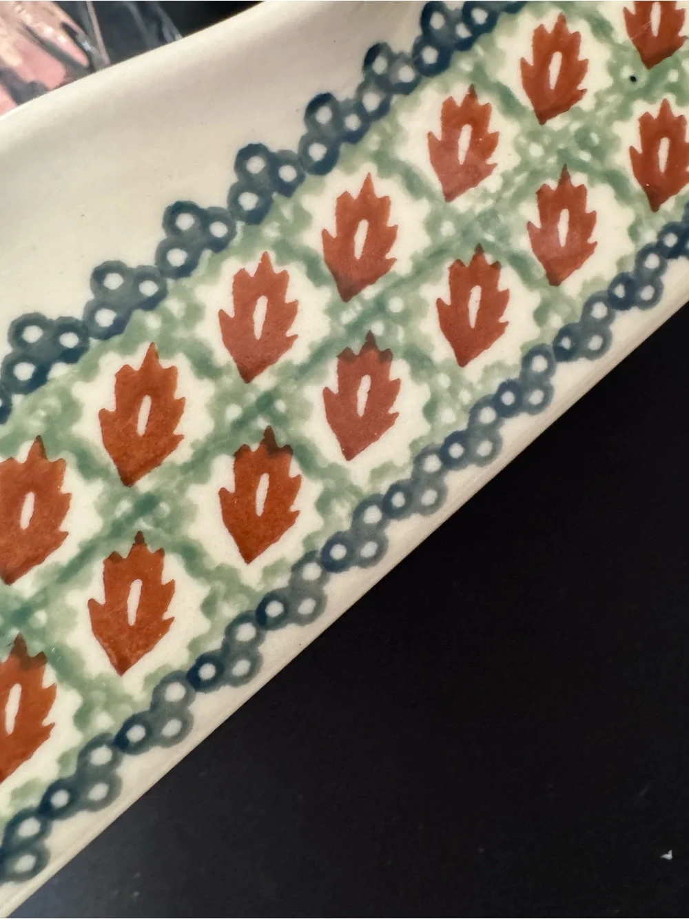 Vintage Polish Pottery Rectangular Baking Dish